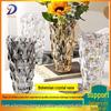 Элегантная прозрачная стеклянная хрустальная ваза для композиций из свежих цветов