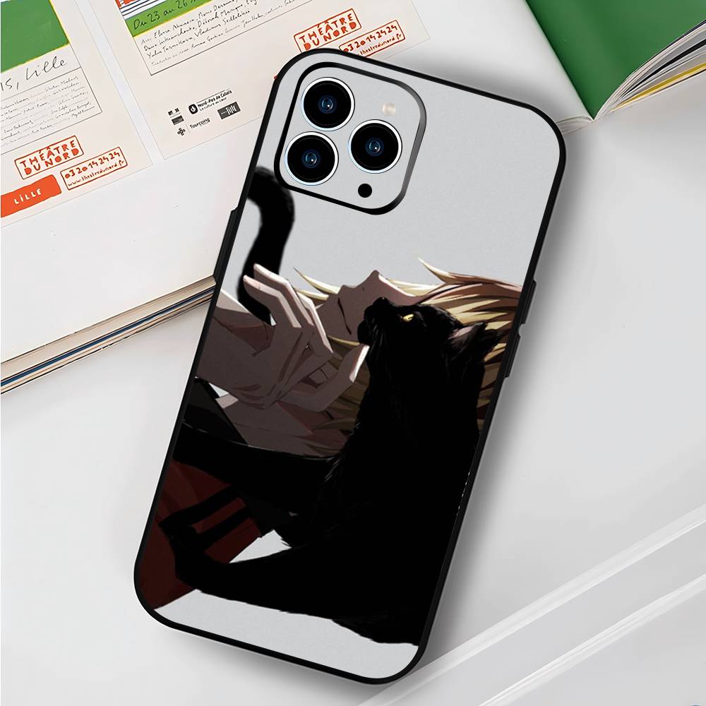 Аниме H-Haikyuu Nekoma Чехол для телефона Для iPhone 17 Air 16 15 14 13 Pro Max 11 12 Черный силиконовый чехол