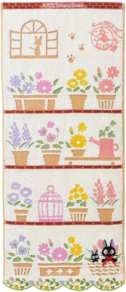 Marushin Face Studio Ghibli Delivery Favorite 34 x 1005036300 Полотенце, "Служба доставки Кики" Джиджи, Цветок, 80см, 100% Хлопок,