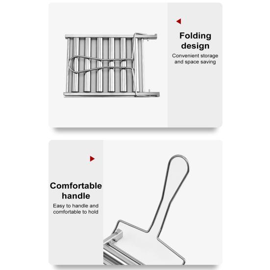 Sausage Roller Rack Hot Dog Stand BBQ Roller Grill Stainless Steel Sausage Barbecue Stand for Picnic Camping Accessories