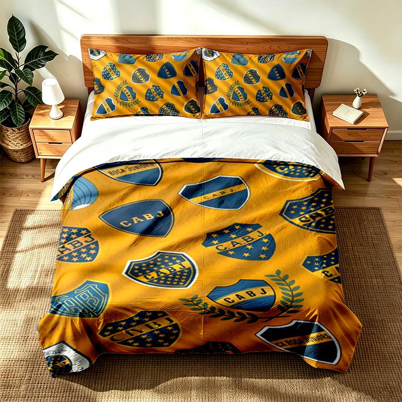 Club Atletico Boca Juniors (1) 3pc set suitable for master bedrooms soft and comfortable an ideal gift for family and friends Includes one duvet cover