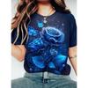 Summer Women's T Shirt Tee Rose Floral Casual Holiday Print Short Sleeve Fashion Crew Neck Spring Harajuku T-shirts