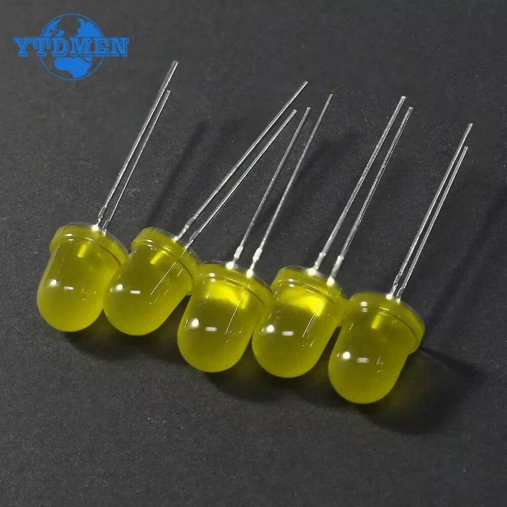 20 шт./50 шт. 8 мм светодиодный диод F8 в ассортименте, красный, зеленый, синий, желтый, белый, светодиоды «сделай сам»