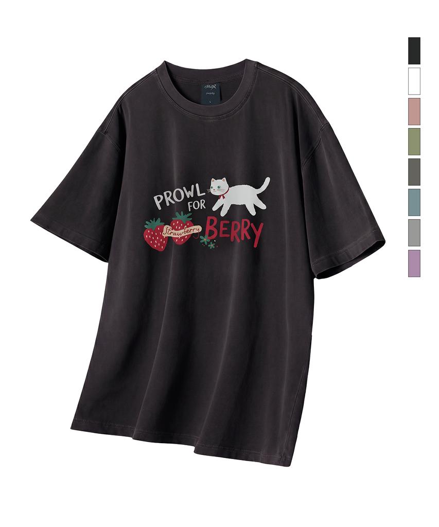 WILDROCK Футболка оверсайз с коротким рукавом Prowl For Berry Pigment (Обрезанный) (Тип Б)