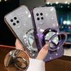 For Huawei Nova 14 Pro Case with Makeup Mirror Holder Stand Luxury Shiny Gradient Plating Glitter Slim for Huawei Nova14 Pro Back Cover