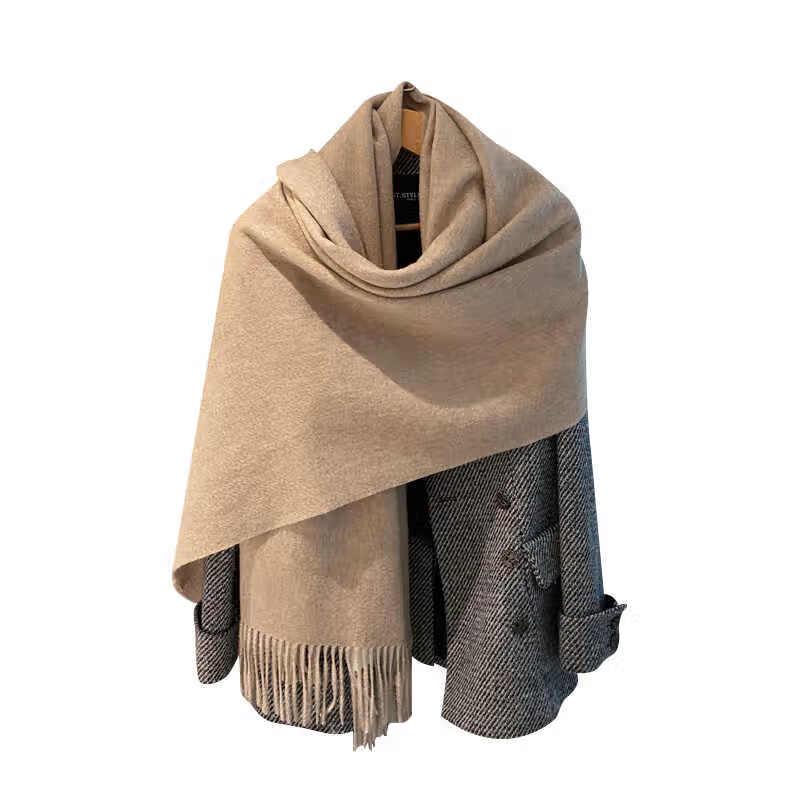 NINA SOLOR Luxury Reversible Cashmere Scarf & Shawl