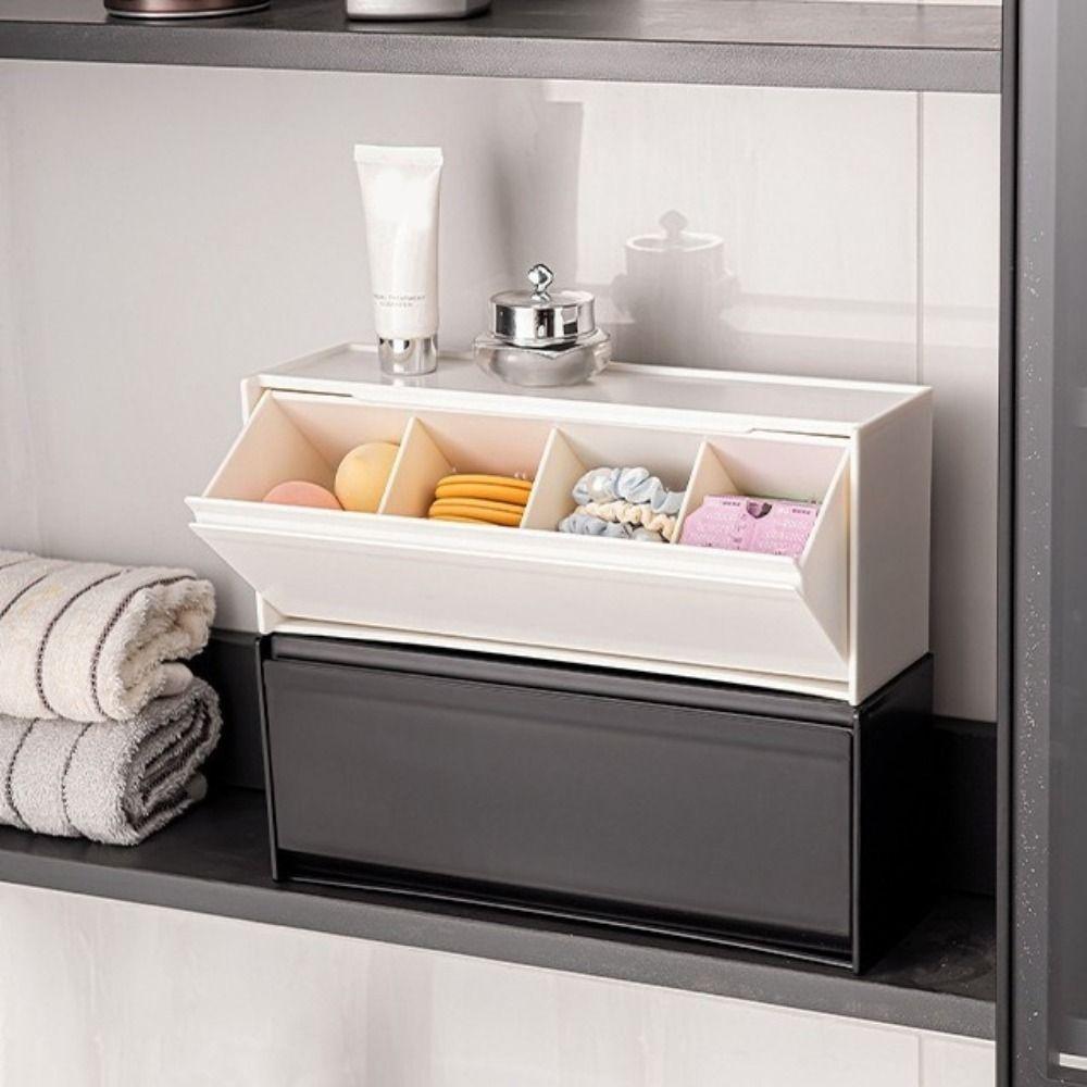 Plastic Magnetic Refrigerator Storage Box Wall Mounted Side Hanging Storage Rack  Bathroom