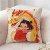 Retro Japanese Style Prints Pillow Case Pillowcase Doublesided Printed Sofa Cushion Bedroom Headboard Pillow