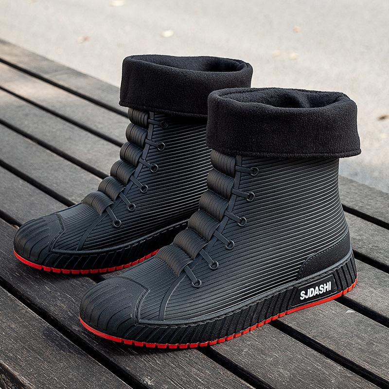 Waterproof Rain Boots for Men Rubber Shoes Fishing Husband Galoshes PVC Ankle Water Boots Man Work Safety Shoes Botas De Lluvia