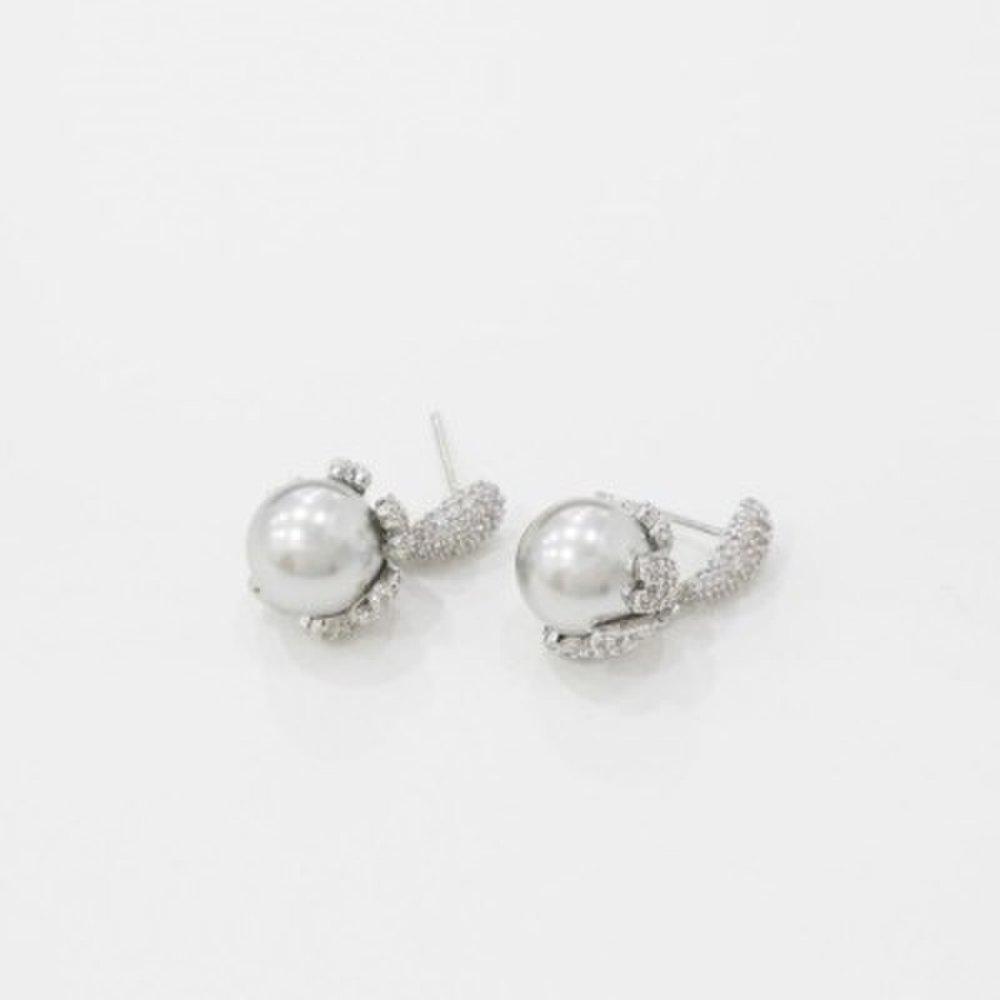 Women's Wedding Pearl Twisted Stud Earrings