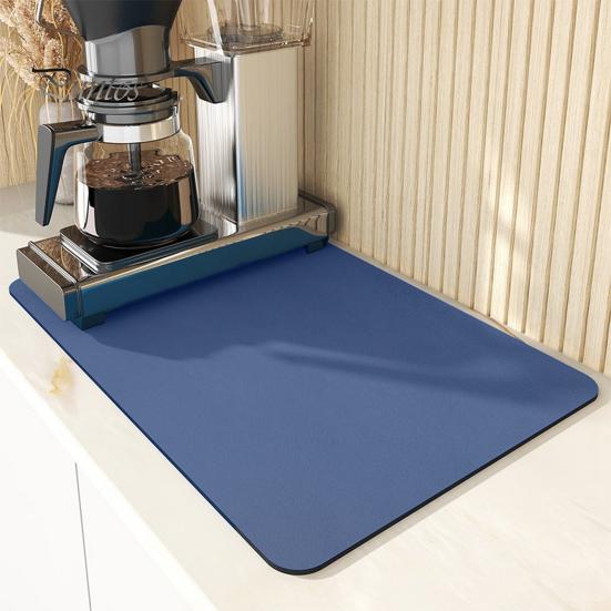 Kitchen Countertop Drying Mat Super Absorbent Anti-slip Foldable Large Rectangle Dish Bowl Plate Dinnerware Placemat Coffer Maker Pad Cup Coaster