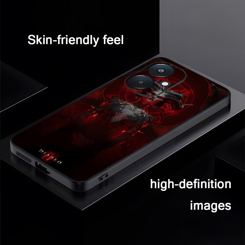 Популярная игра Diablo IV Крутой чехол для телефона для Xiaomi Redmi 14C 13C 12C Note14 13 12 11 10 Pro Plus S Мягкая черная крышка для телефона