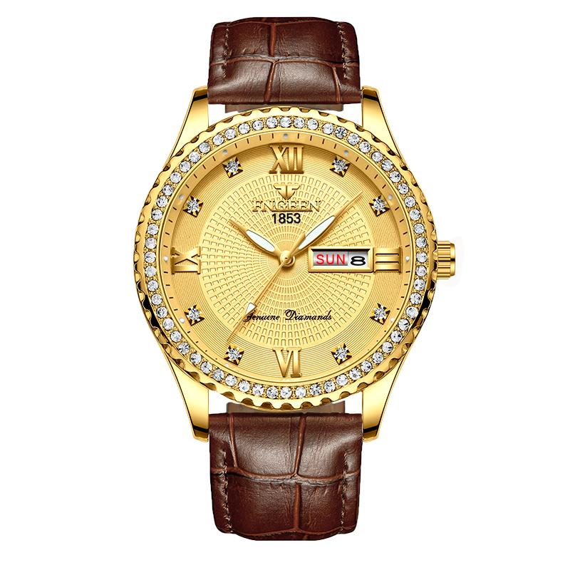 Лучший бренд, мужские часы из нержавеющей стали, светящиеся водонепроницаемые мужские часы, роскошные мужские часы с кристаллами