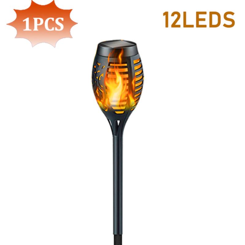 Outdoor Solar LED Torch Lights Sunlights Flashlight Waterproof Garden Decoration Lantern For Patio Street Balcony Yard Pathway