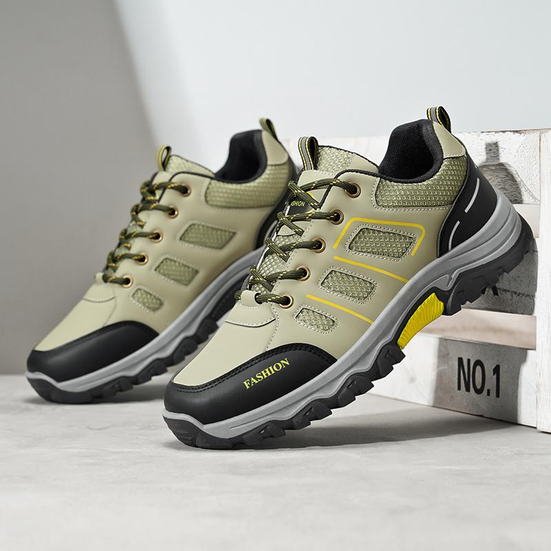 Fashion Men's Outdoor Mountaineering Mesh Thick Bottom Non Slip Sneaker Strap Wear Resistant Work Breathable Casual Shoes Zapatillas