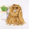 Women Scarf Plaid Pattern Tassel Decoration Thickened Scarf Long Warm Plush Neck Wrap Clothes Accessories