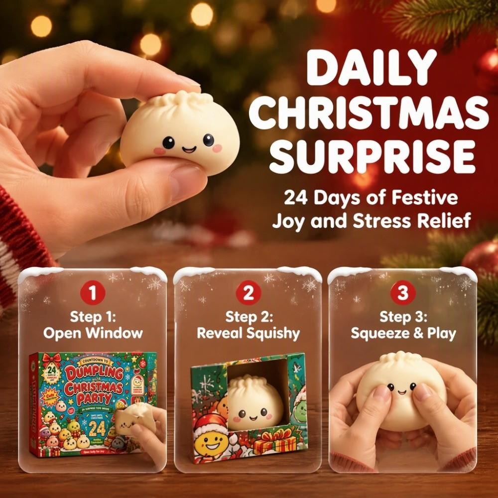 24Pcs Christmas Toy Christmas Fidget Toy Set Dumpling Slow Rising Squeeze Toy Christmas Gift