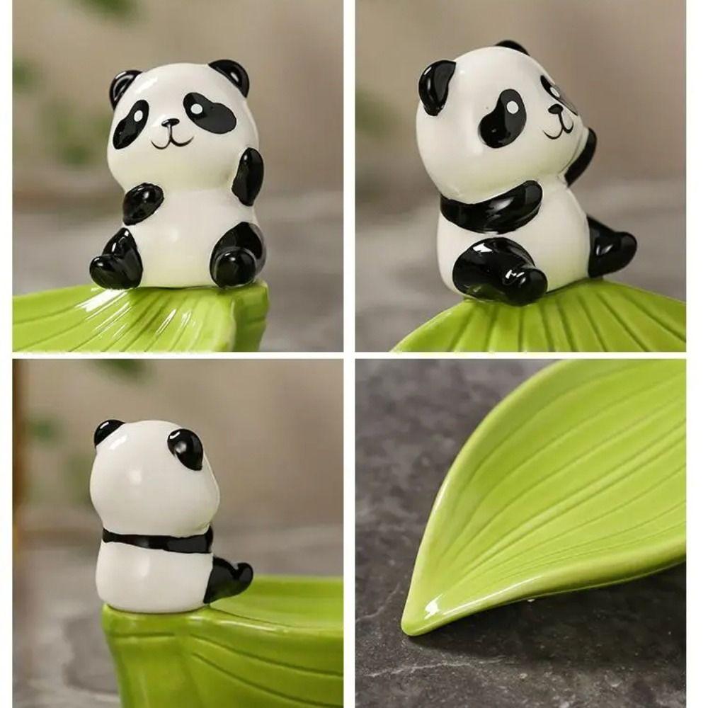 Bamboo Self Draining Soap Holder Cute Soap Rack No Punching Panda Soap Dish  Counter Tray