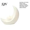 Ramadan Home Decorations Crescent Moon LED Candle, Decorative Electronic Candle for Eid Al-Fitr Night Light Table Decor, Battery Operated Flameless