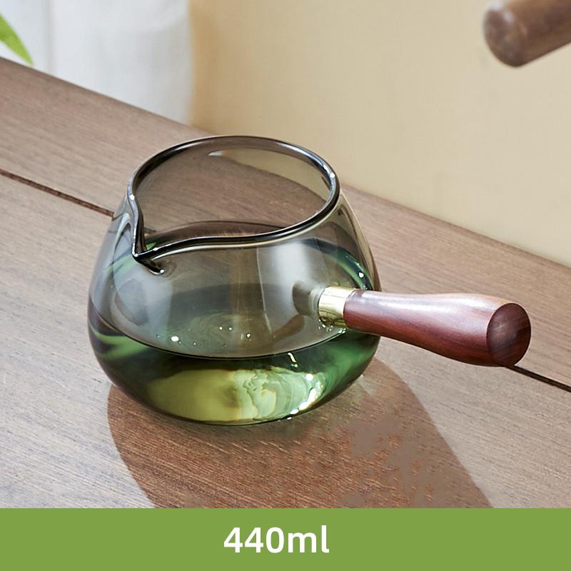 Стеклянный чайник с деревянной ручкой, прозрачная боковая ручка, кофейный чайник, китайская чайная церемония, чистый чай, чайный набор «кунг-фу»