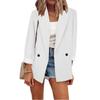 Women's Solid Color Casual Long Sleeve Cardigan Pocket Casual Jacket Suit Jacket