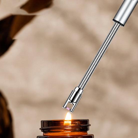 Electric Igniter 360-Degree Flexible Hose Design Portable Windproof Easy Ignition USB Rechargeable Pulse Igniter with Dual