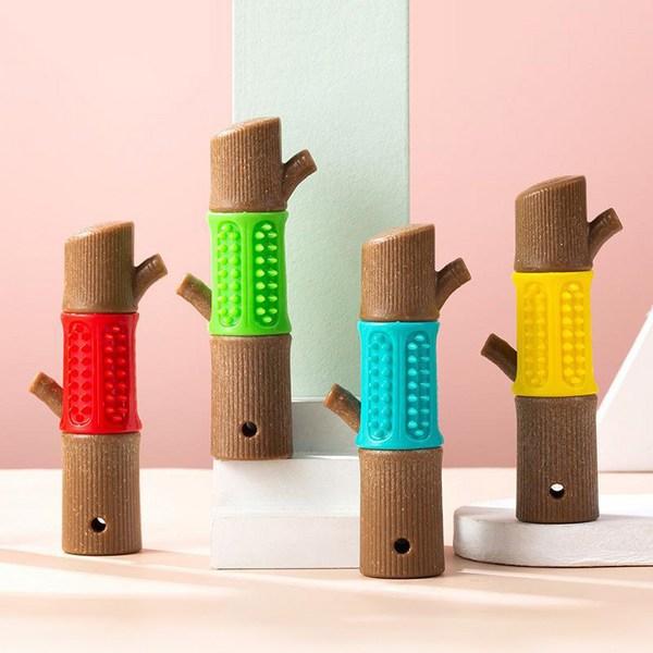 Игрушка для шлифовки зубов собаки Деревянная деревянная палочка Игрушка для зубного камня, красный, 1 шт.
