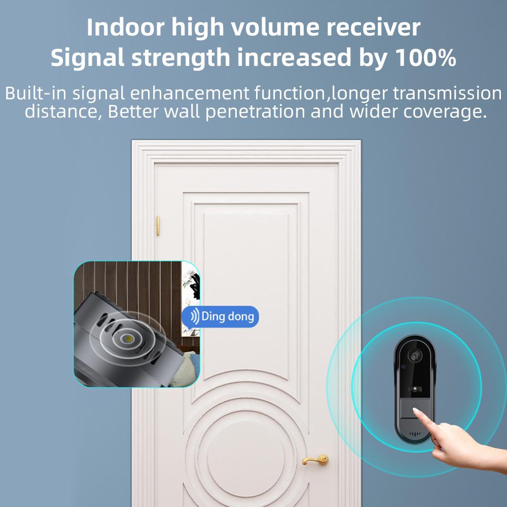 Smart Doorbell Ring Door Camera Wireless Intelligent Video Bell Camera 125 Degree Wide-angle Lens