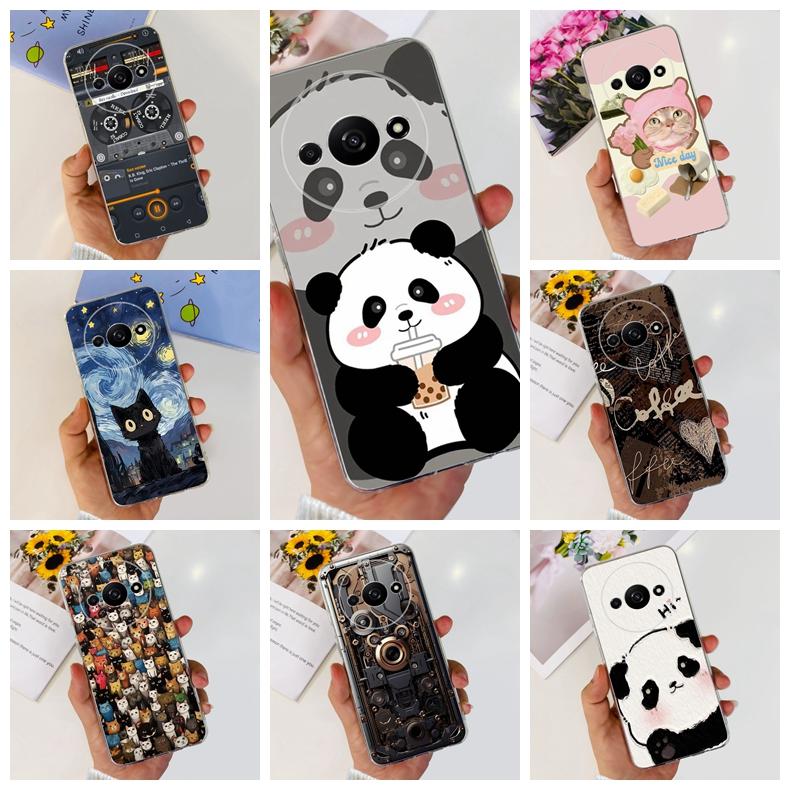 Чехол для Xiaomi Redmi A3 RedmiA3 Цветочный Мультяшный Fundas Мягкий Силиконовый Корпус Для Xiaomi Poco C61 PocoC61 Coque Ультратонкая Крышка