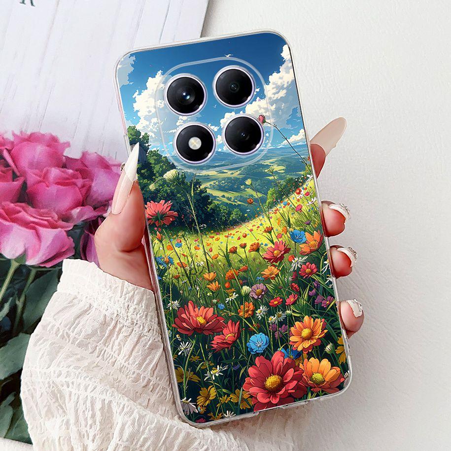 Чехол для Xiaomi Redmi Note 14 Pro Plus Новый Популярный Цветочный Мраморный Мягкий Силиконовый Чехол для Xiaomi Redmi Note 14 Pro Global Capinha