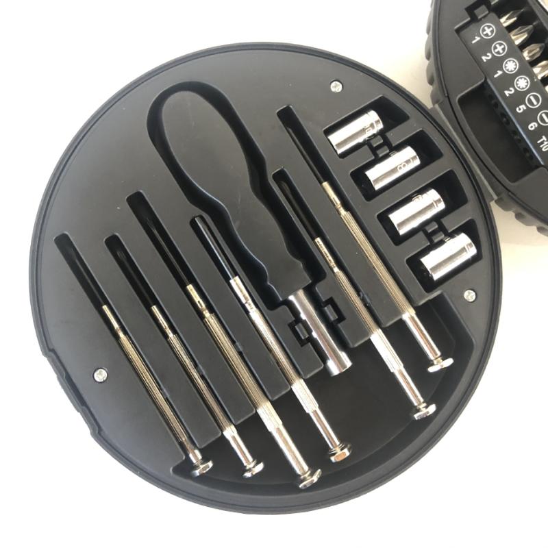 24 шт./компл., набор инструментов для авторемонта в форме шин, набор бытовых инструментов для домовладельца, общий набор ручных инструментов с плоскогубцами, набором отверток и ящиком для хранения инструментов