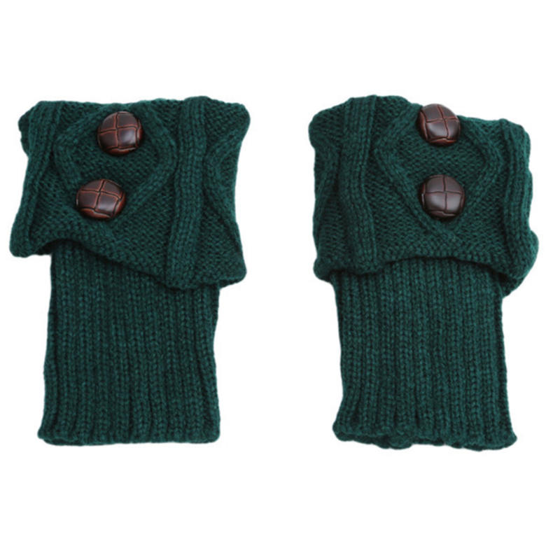 Женские зимние гетры Лолита Милая девушка пуговицы крючком короткие гетры для сапог женские сапоги до колена