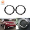 Автомобильное кольцо из углеродного волокна на передней двери, стереодинамик, накладное кольцо для Jeep Grand Cherokee 2011-2017 2018, интерьер