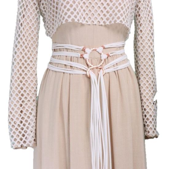 Пояс-веревка ведьмы викинга, регулируемая длина, ренессансный, на Хэллоуин, пояс на талию, фестивальный, аксессуар для ролевого костюма