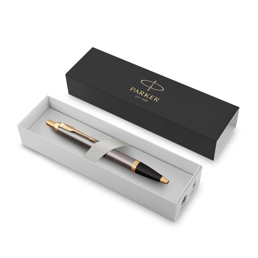 Parker Ballpoint Pen IM Gray GT Medium Point Gift Box Gift Present Luxury Regular Imported Product 2213843 Oil-based