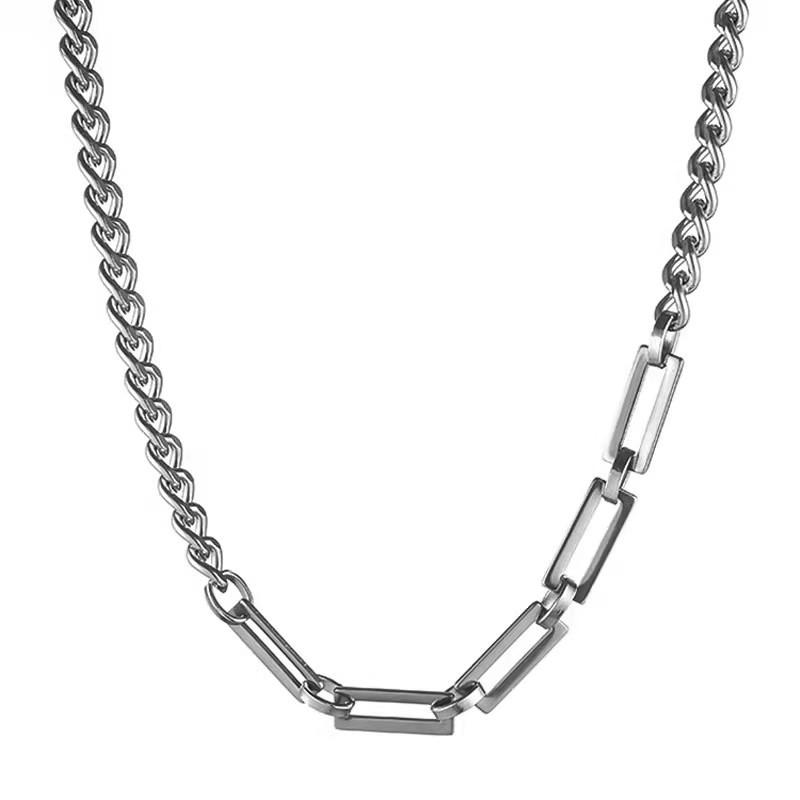 Кубинская титановая стальная хип-хоп цепь: Универсальное ожерелье в уличном стиле