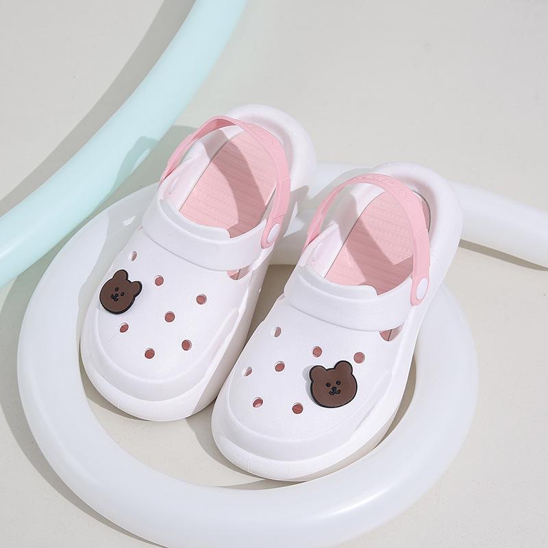 Туфли Bear hole женские на толстой подошве с нескользящей подошвой милые пляжные классные тапочки летняя обувь с индивидуальным носком