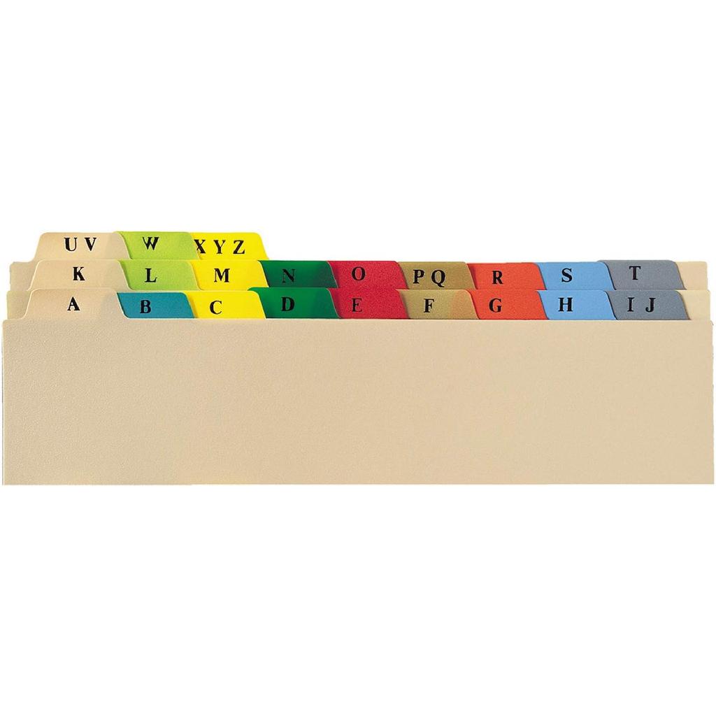 Carstens Heavy Duty Plastic Alphabet Divider Set, 21-Tab, Multi-Color, for Side-Opening 3-Ring Binders, 1 Set