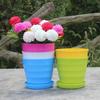 Plastic Flower Pot Succulent Plant Flower Pot for Home Office Desktop Decoration Colorful Garden Supplies Pot Color Set Randomly