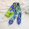 Scarf Luxury Streamers Bag Straps Oil Painting Style Small Ribbon Long Scarf Belt Spring and Summer Versatile Fashion Headband