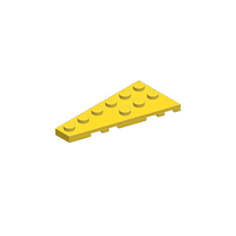50pcs 54384 Wedge Plate 6 x 3 Left Bricks Collections Bulk Modular GBC Toy For Technical MOC Set Buildings Blocks Compatible