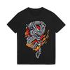 White Summer Men's Clothes Dragon Printed Blouse Cotton T-Shirts Male Tee Tops