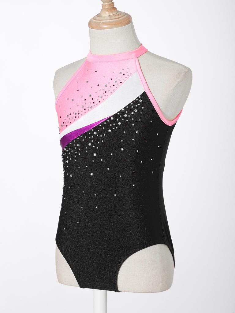 Детские гимнастические купальники без рукавов для девочек с шортами и повязкой для волос, велосипедка для балета, танцевальная одежда