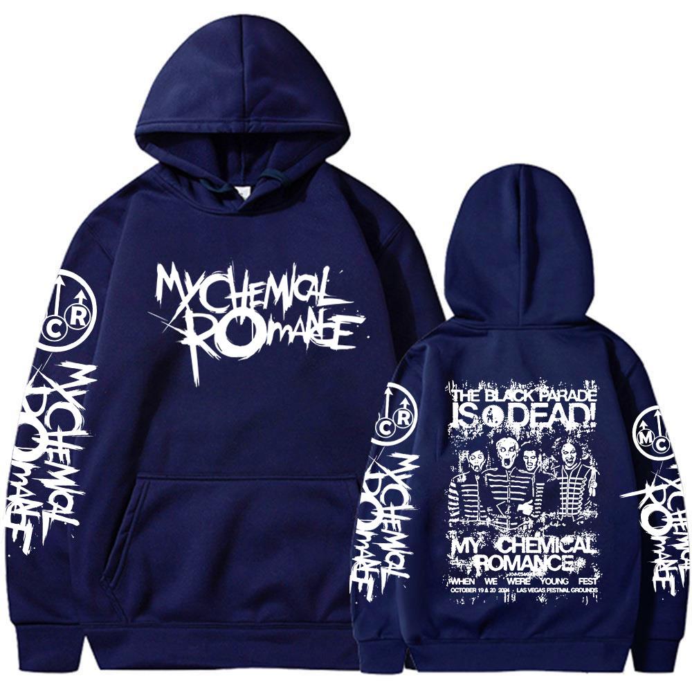 Толстовки My Chemical Romance The Black Parade Is Dead Мужская Женская Одежда Готические Толстовки с Капюшоном Повседневные Свитшоты с Длинным Рукавом