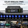 Солнечный TPMS Универсальный монитор температуры шин Система автосигнализации Система контроля давления в шинах автомобиля Цифровой ЖК-дисплей