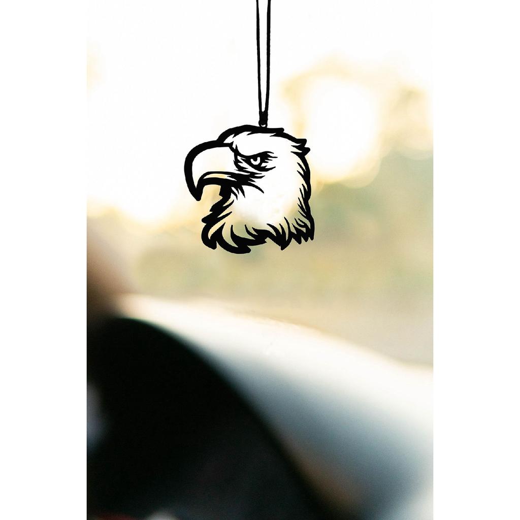 Car Ornament Metal Eagle Silhouette Rearview Mirror Ornament Souvenir Auto Accessory