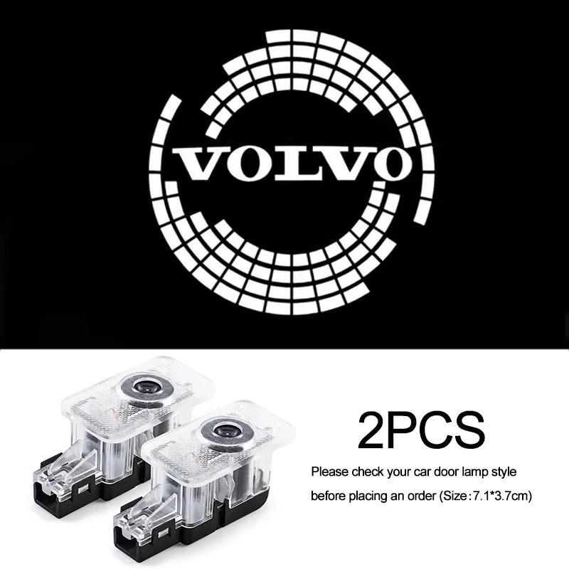 For Volvo Rdesign V50 S60 XC60 S40 XC40 XC90 V6 Accesorios 2PCs Car Door Light LED Welcome Laser Projector Logo Lamp Backlight