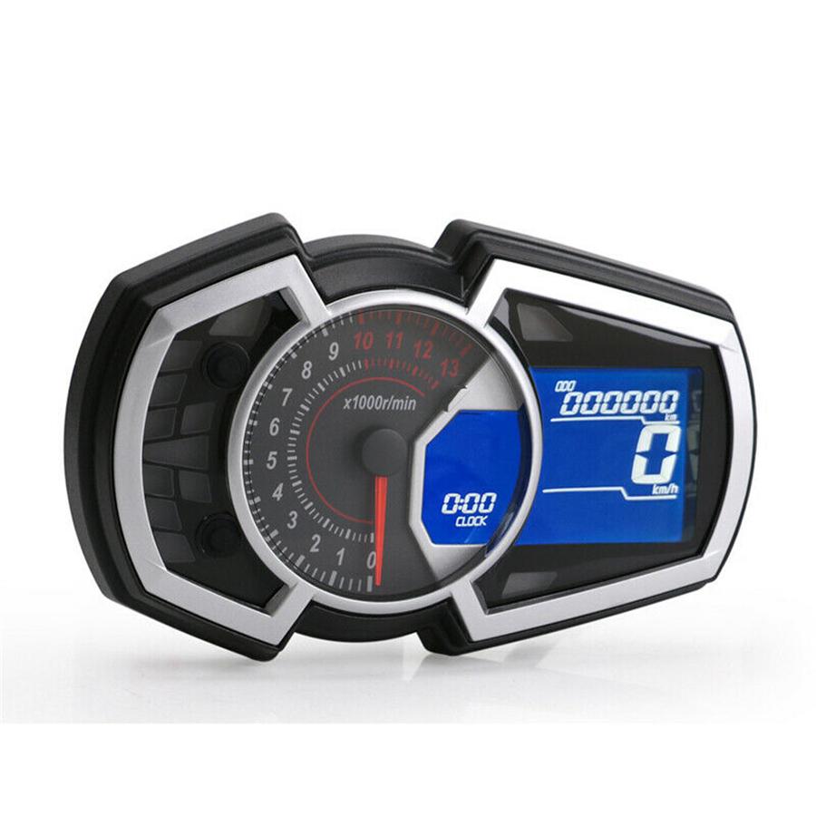 13000 об/мин DIY Универсальный 1,2,4 цилиндра ЖК Мотоцикл Гоночный Уличный Байк Спидометр Одометр Обороты Скорость Указатель топлива