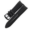 24mm Black Silicone Straps for Porsche Design P6612 Watch Strap Watchband Belt Wristband Replacement Watch Bracelet