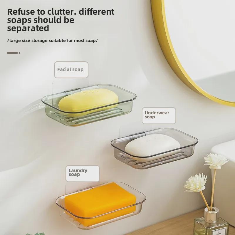 Мыльница настенная без перфорации со сливом